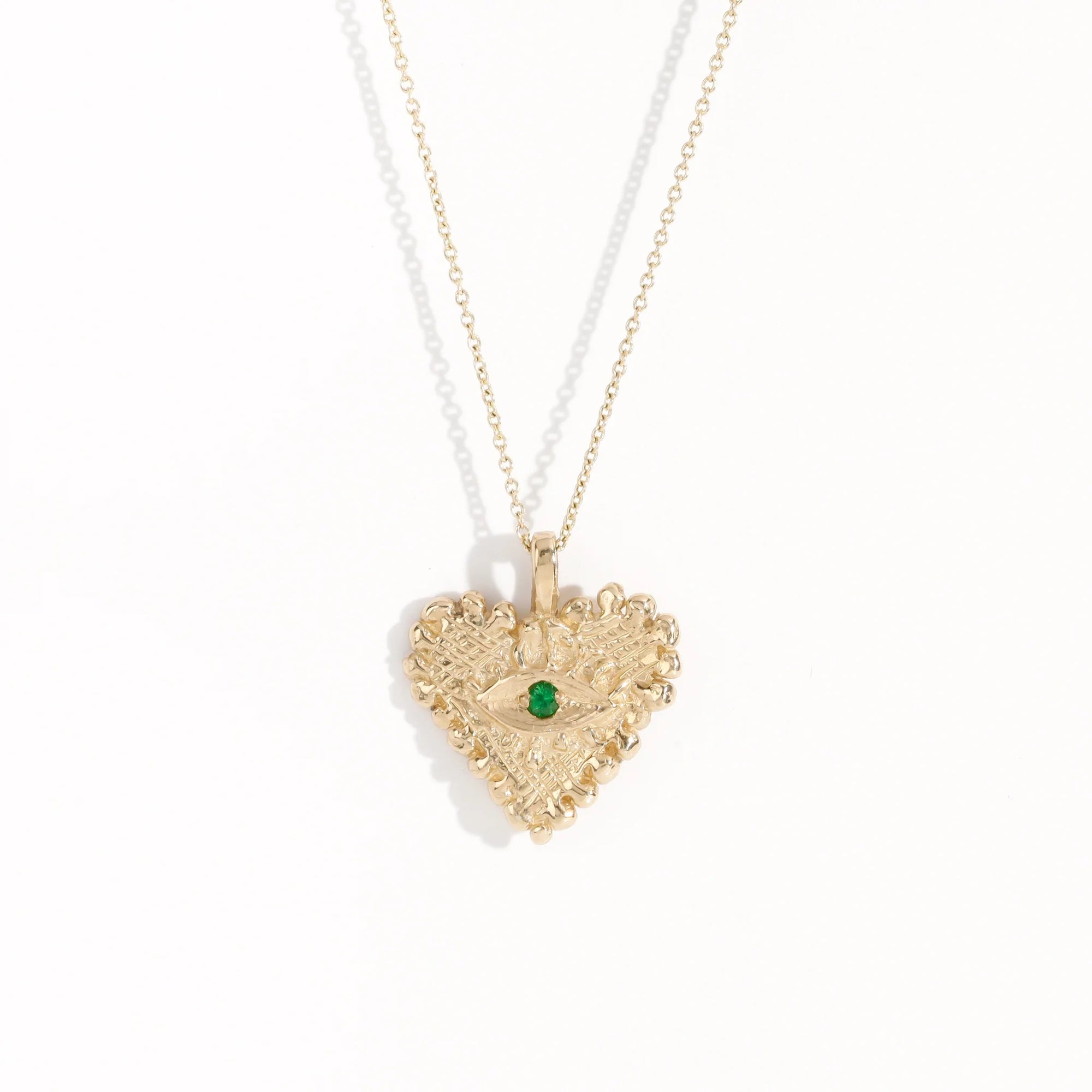 All Seeing Heart Pendant Tsavorite