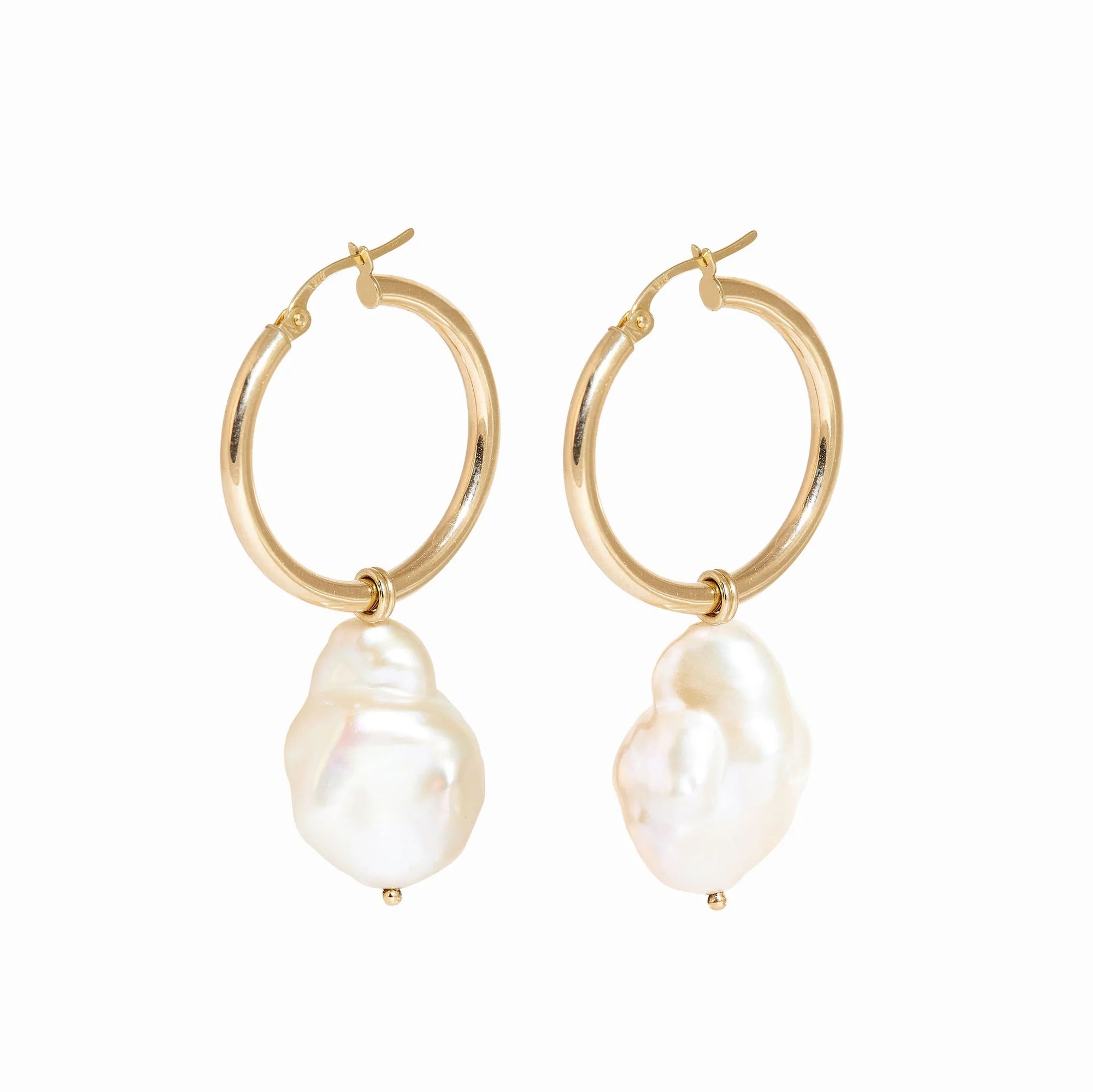 Neptunes Pearl Hoops Small