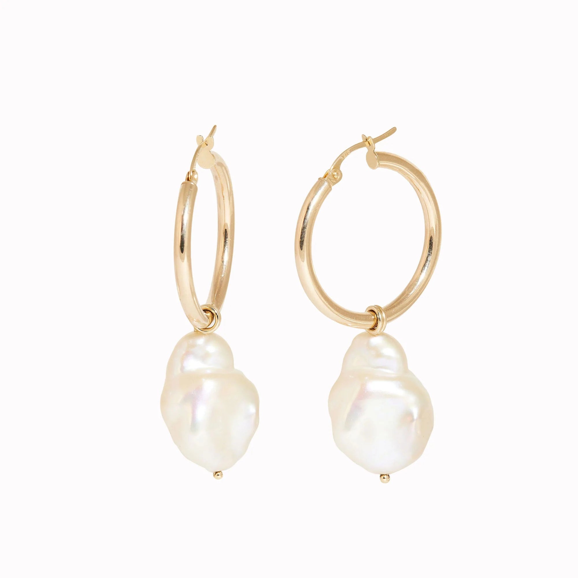 Neptunes Pearl Hoops Small